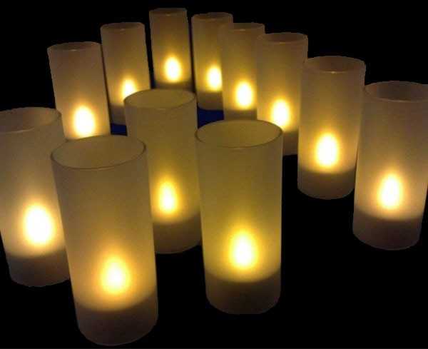 Set de 4 bougies à leds rechargeables sur grossiste chinois import